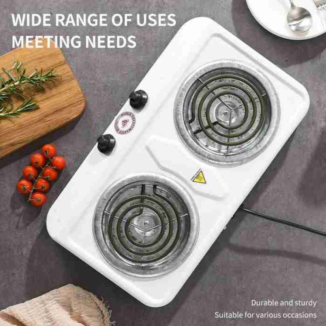 Diamond 2 Plate Spiral Electric Stove 2000W - Compact Cooking Solution