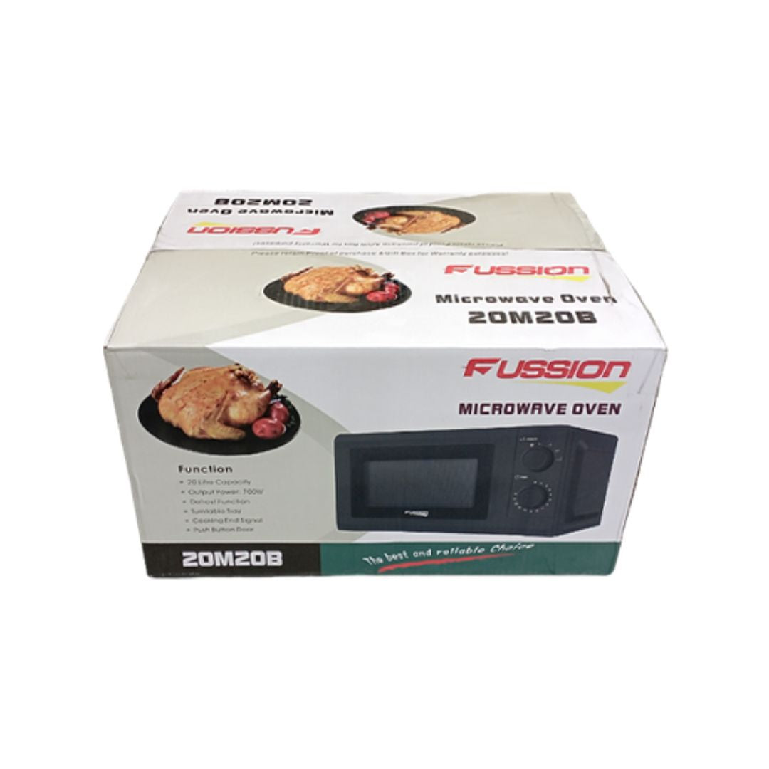 Fussion 20L Black Electronic Microwave - Sleek Style Meets Smart Performance