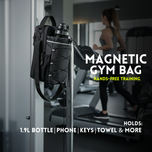 Magnetic Gym Bottle Bag Holder  - Hands free bottle & phone holder