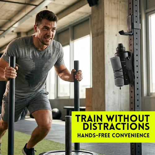 Magnetic Gym Bottle Bag Holder  - Hands free bottle & phone holder