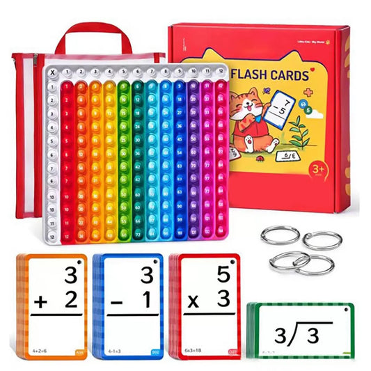 Educational Toy Math Learning Tool Multiplication Flash Cards Math Pop Mat Set