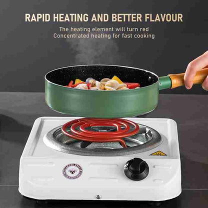 Diamond Electric Single Spiral Stove - Powerful 1000W Compact Cooktop