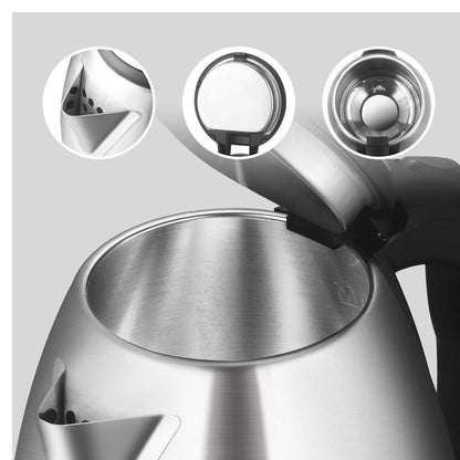 Stainless Steel Electric Kettle 1.8L - Fast Boiling 1500W Power