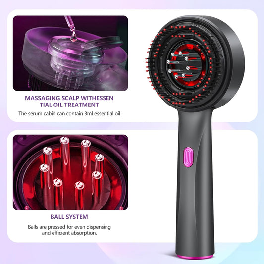 Grey Electric Scalp Massager Brush