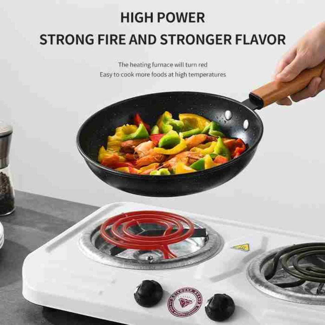 Diamond 2 Plate Spiral Electric Stove 2000W - Compact Cooking Solution